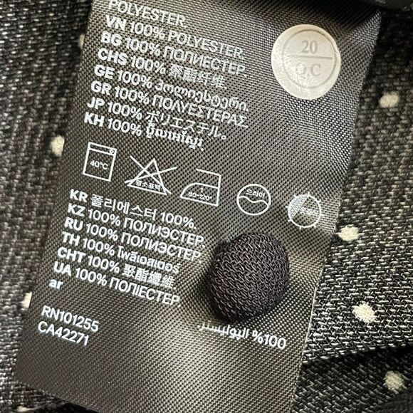 H&M Black Long Sleeve Shift Dress w/Small White Polka Dots & Keyhole (LG) - Picture 9 of 13